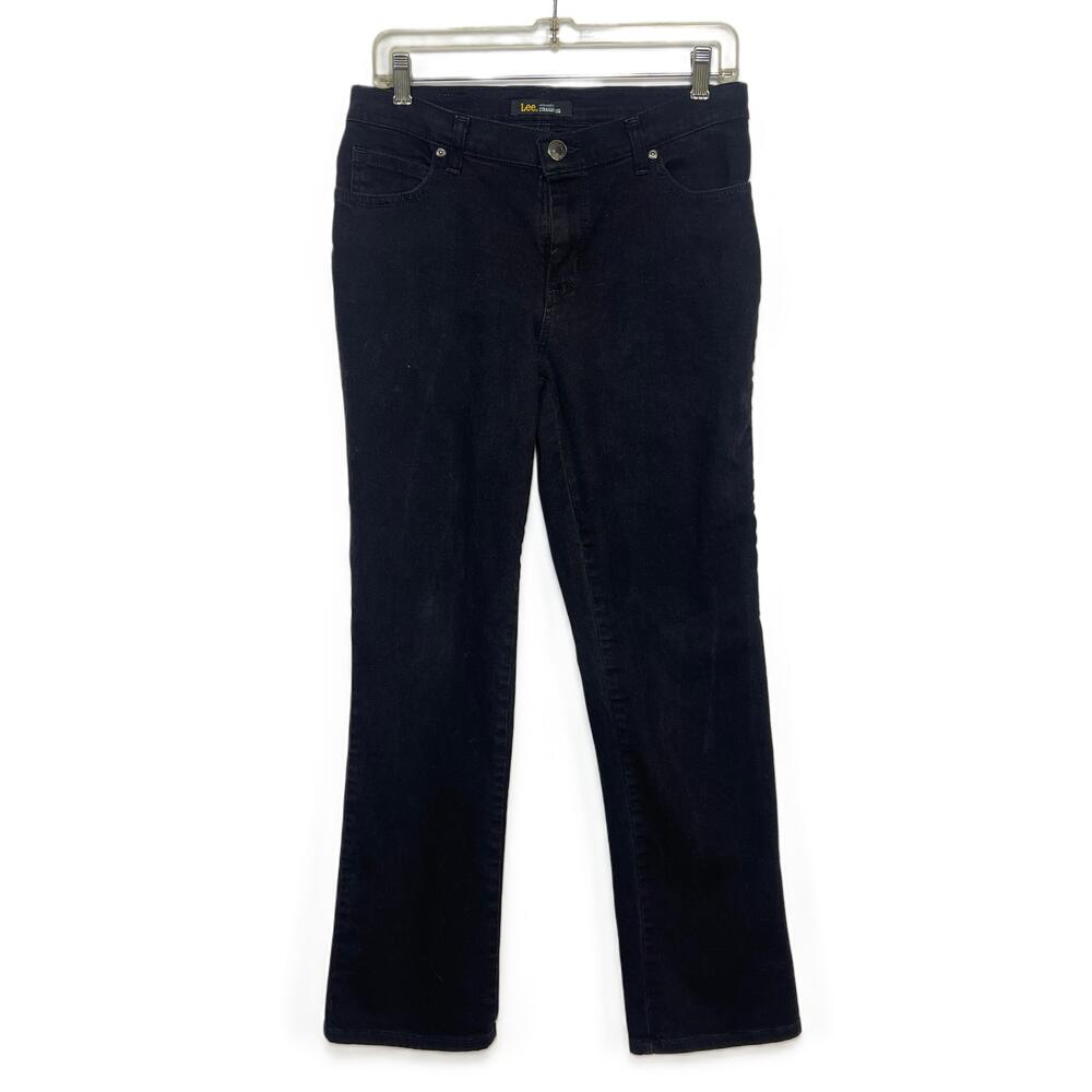 Lee Black Relaxed Fit Straight Leg Jeans Size 6 Medium